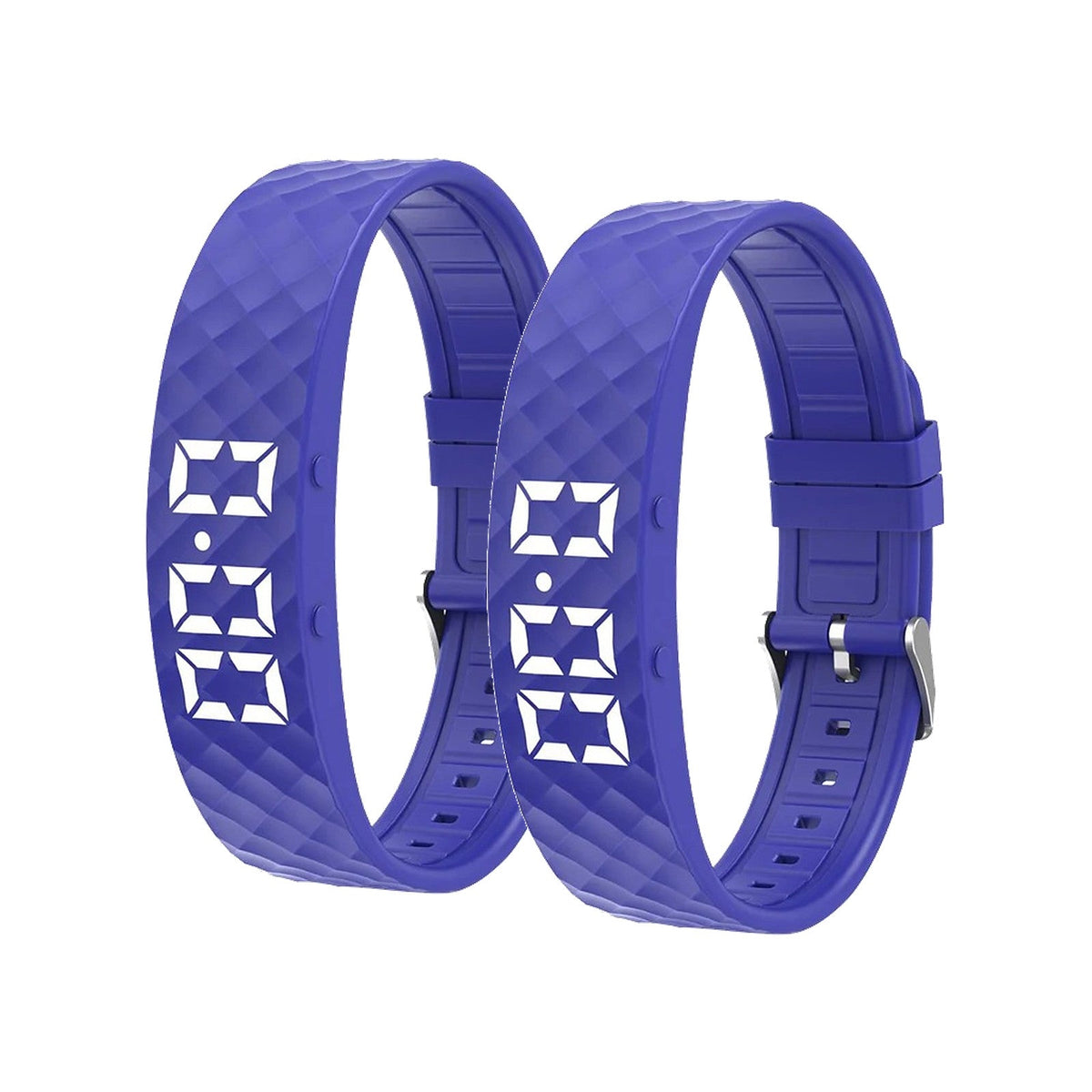 Pair set: two Brynk Wake vibrating alarm wristbands in Blue