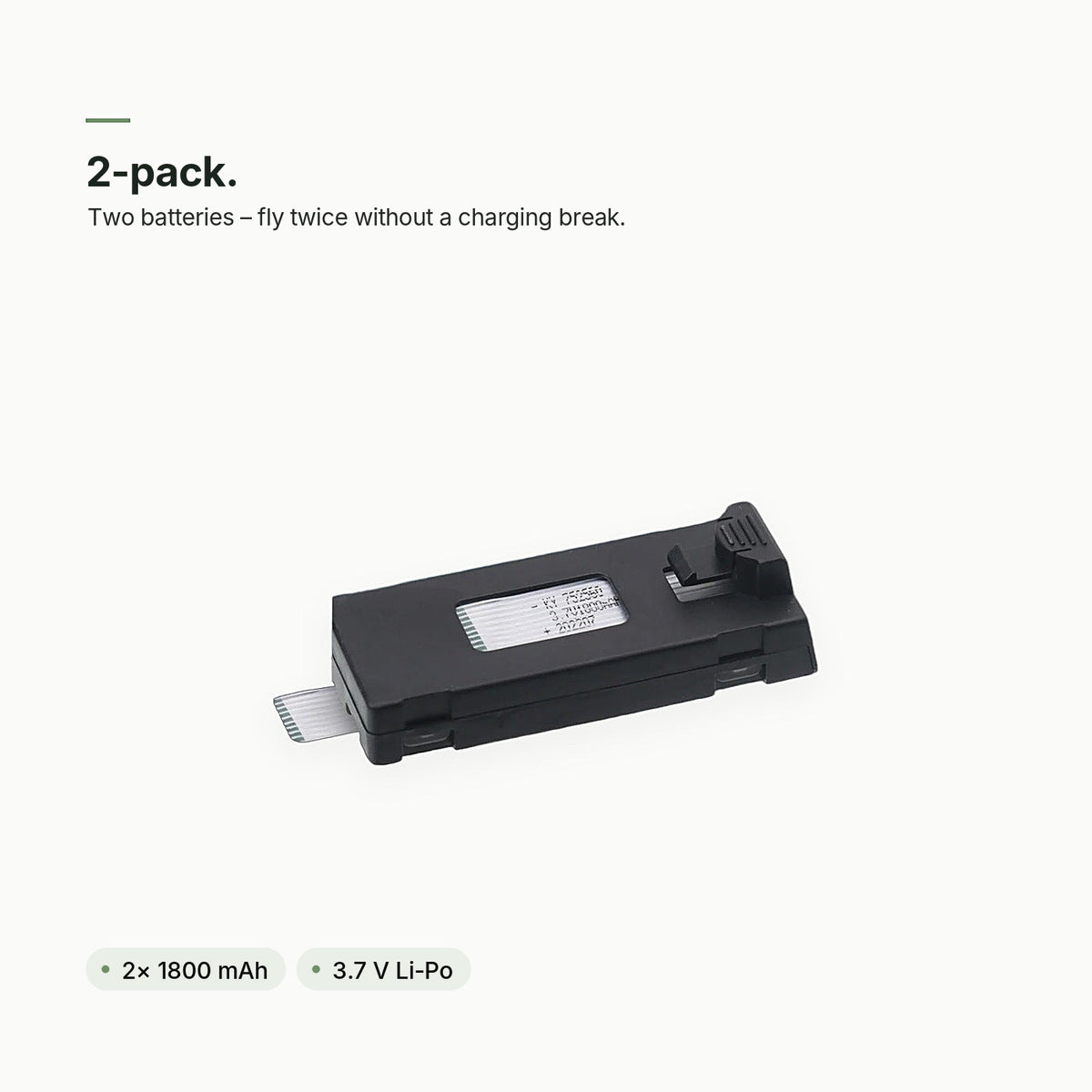 Brynk V5 spare battery 1800 mAh, 2-pack