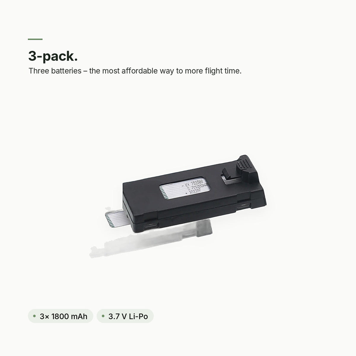 Brynk V5 spare battery 1800 mAh, 3-pack