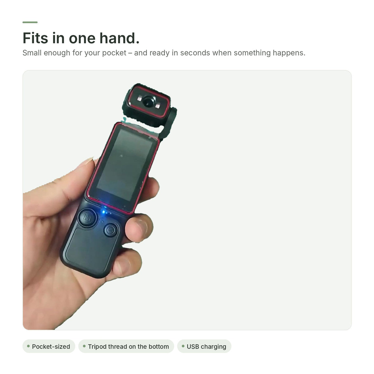 Brynk C3 held vertically in one hand