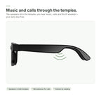 Speakers in the temples for music and calls, your ears stay free