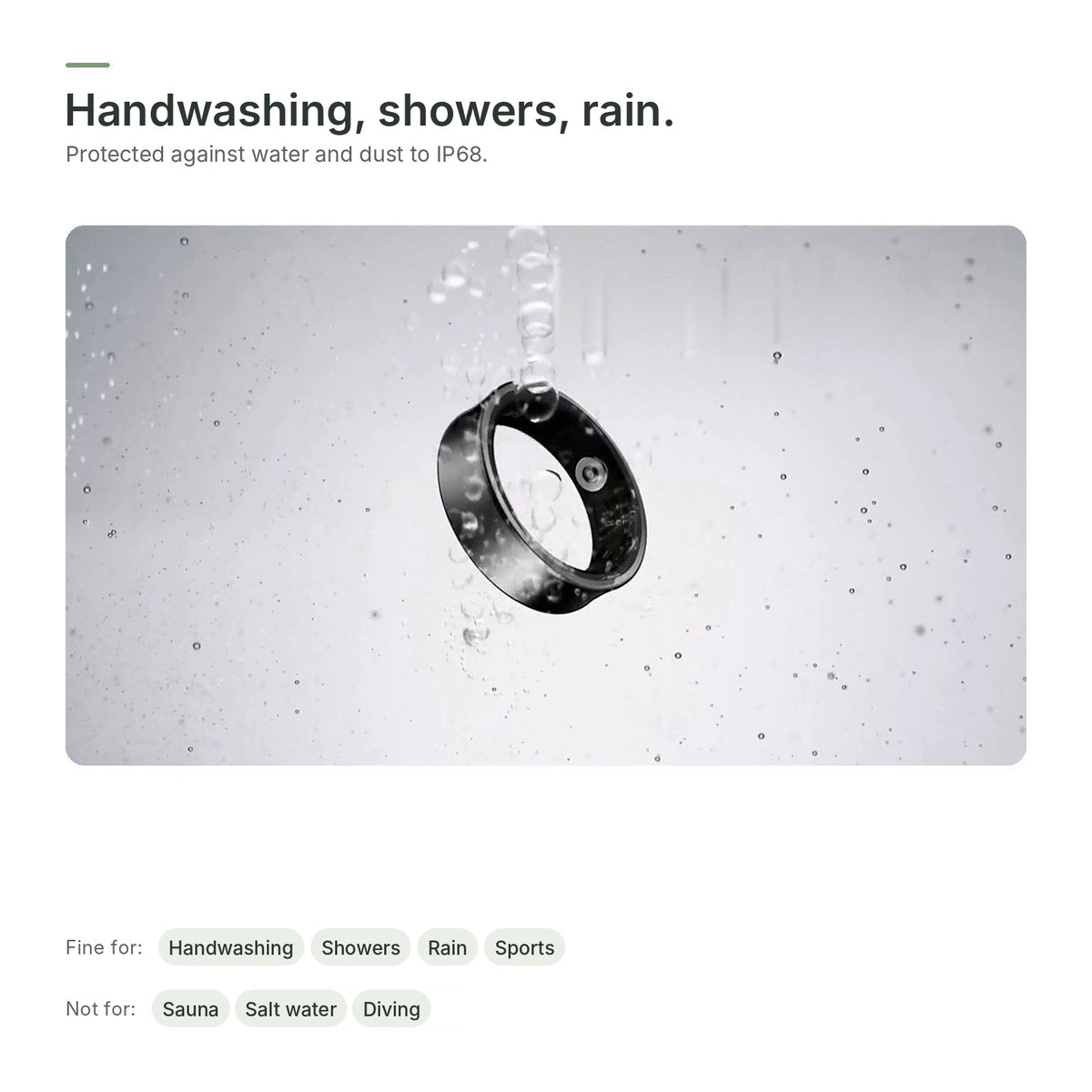Brynk R3 in water – IP68 for handwashing and showers