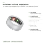 Silicone cover on a smart ring – the sensors on the inside stay uncovered