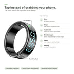 How to use the Brynk R5 Glow: touch button next to the LED display, six readings from time to battery