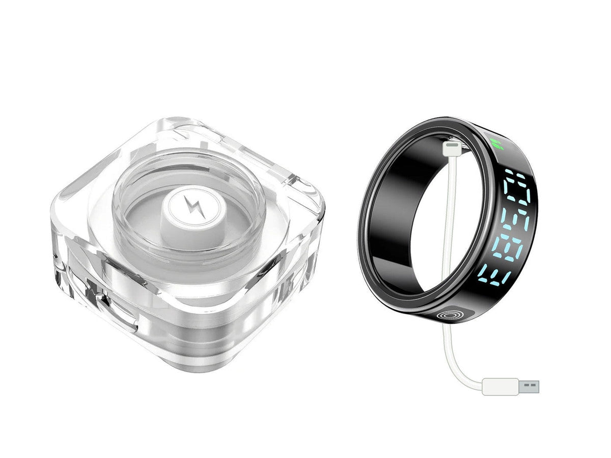 Charging case and Brynk R5 Glow with magnetic charging cable