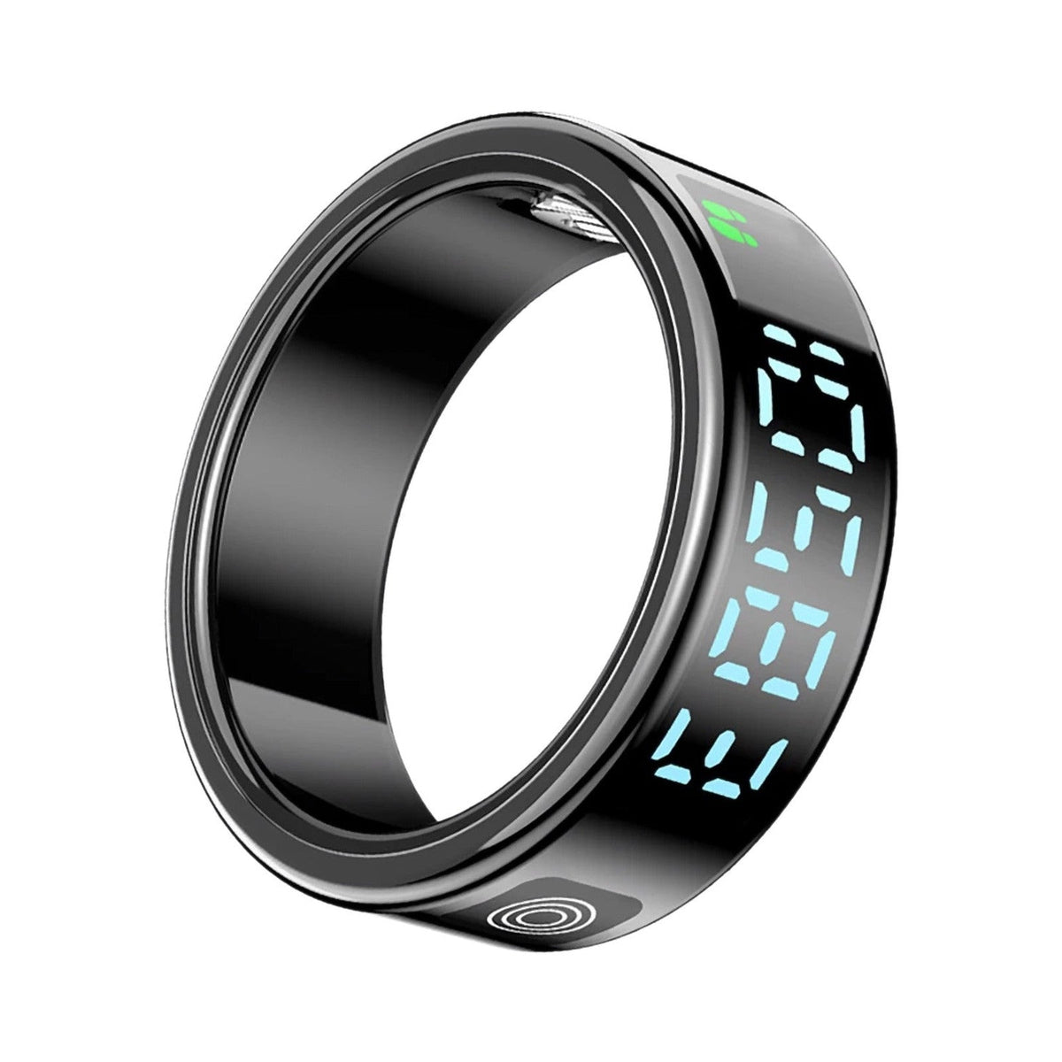 Brynk R5 Glow smart ring with LED display in Obsidian Black