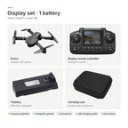 Display set · 1 battery: drone, display remote controller with built-in screen, 1 battery and carrying case