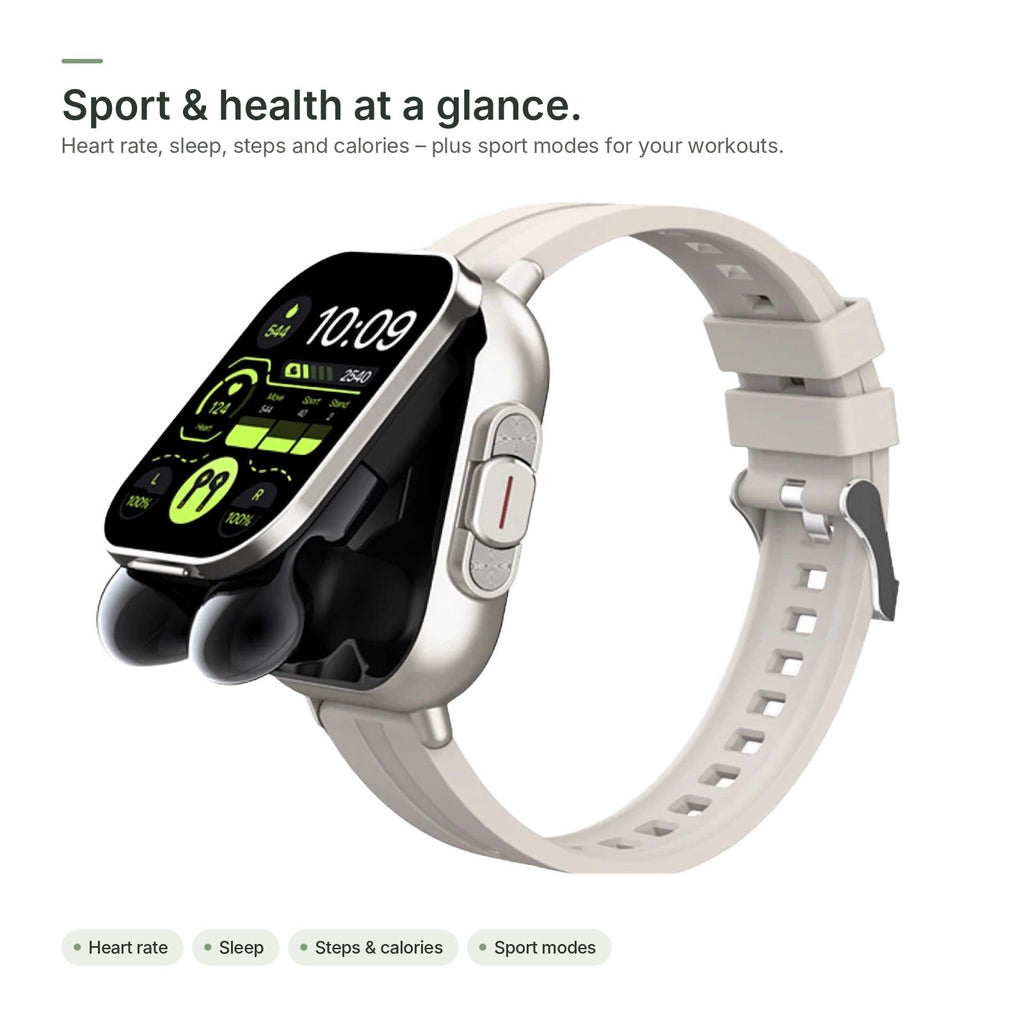 Brynk W4 Buds in Gray – heart rate, sleep, steps, calories and sport modes