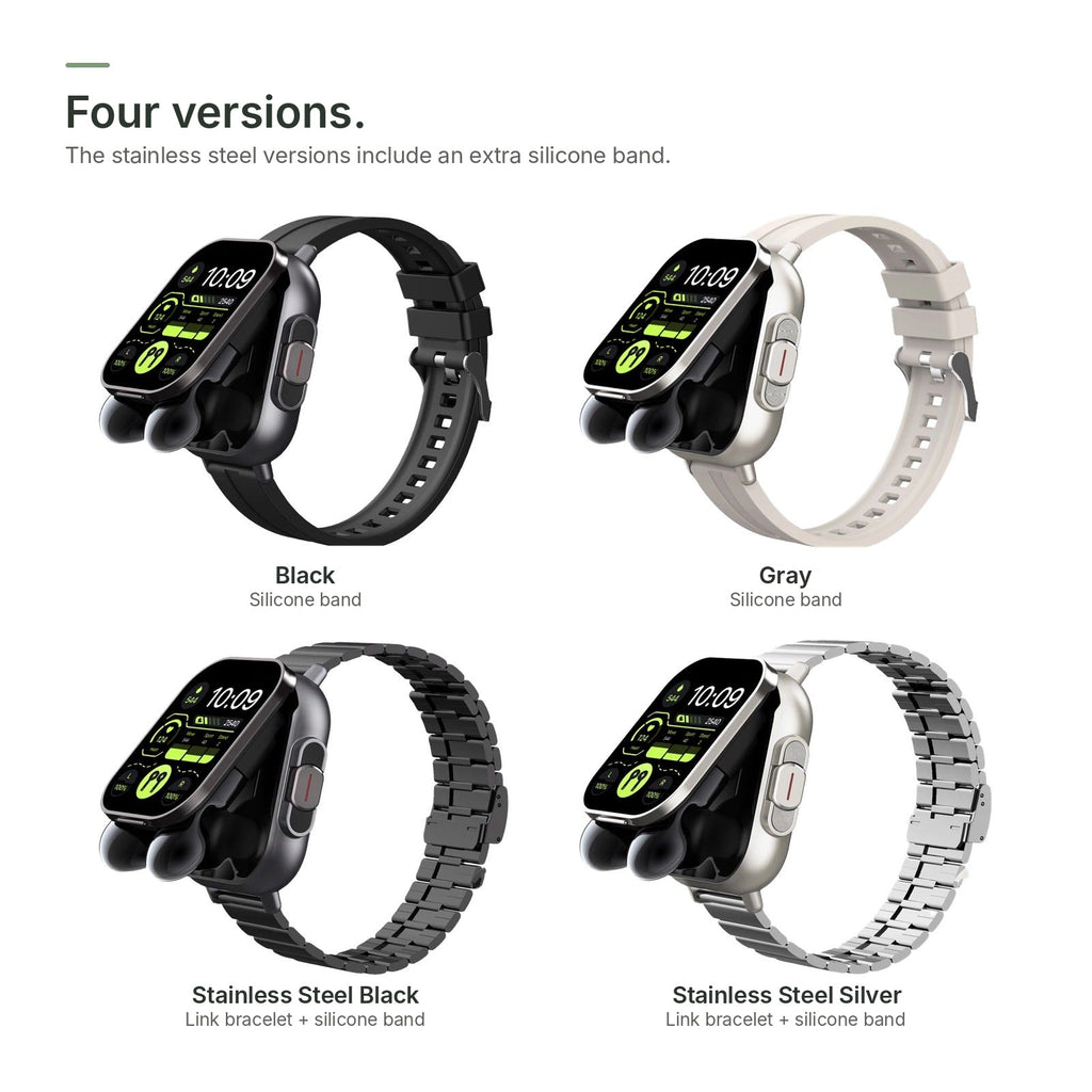 Brynk W4 Buds in four versions: Black, Gray, Stainless Steel Black and Stainless Steel Silver