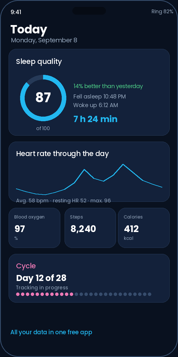 App screen: Free app
